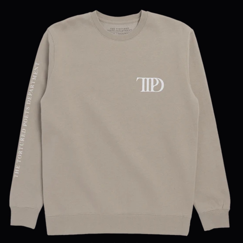 BRAND NEW Taylor Swift The Tortured Poets Department Beige Crewneck TTPD